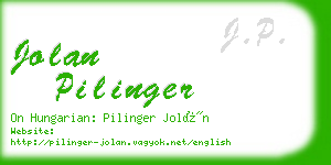 jolan pilinger business card